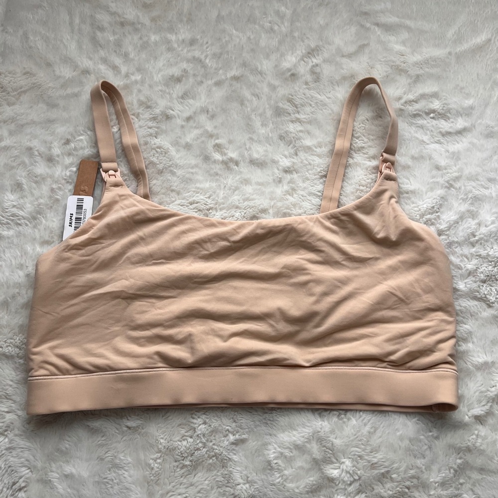 SKIMS Fits Everybody Maternity Pumping Scoop Bralette Sand BR-SCP-9183 2X NEW